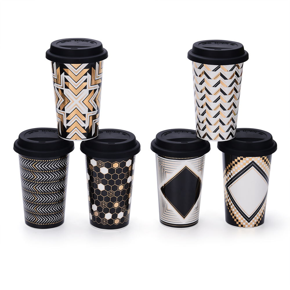 Ceramic Travel Mug with Silicone Lid &am