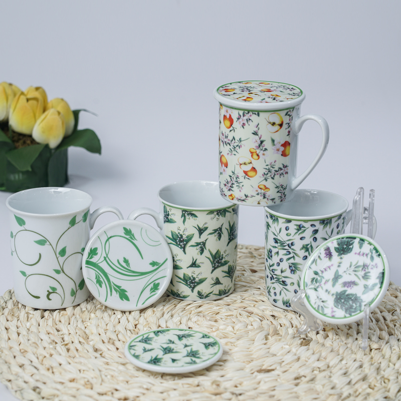 Ceramic Infusion Mug with Lid & Infu